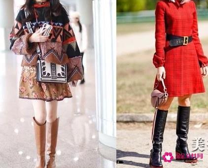 中筒靴到底怎么搭配才好看