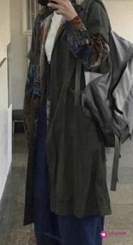 秋冬阔腿裤搭配图片