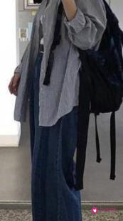 秋冬阔腿裤搭配图片