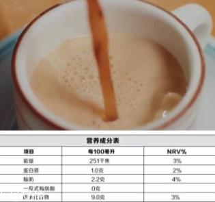 杯装兰芳园丝袜奶茶热量和成分