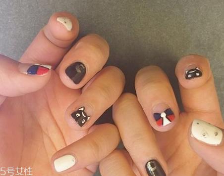 夏季美甲图片2018款式 韩国范显手白的美甲颜色图片