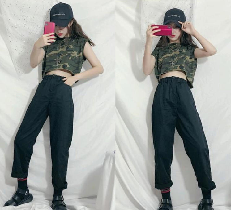 露脐装搭配图片学生风范