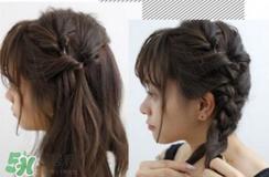 双麻花辫的编法图解_双麻花辫怎么扎好看