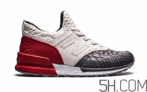 new balance 574 sport蟒蛇皮定制款实物什么样?