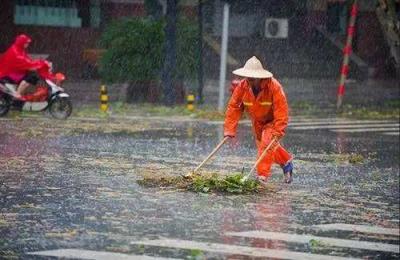 这样的人让我敬佩,清洁工是大自然的美容师!