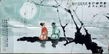 人约黄昏后,泪珠儿不觉湿透了衣裳!