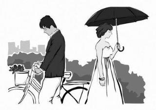 雨中的恋人们，雨中漫步有诗意！