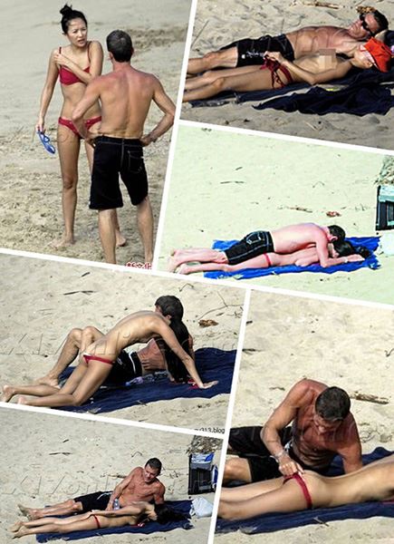 章子怡被睡图片全集 章子怡沙滩门全套图