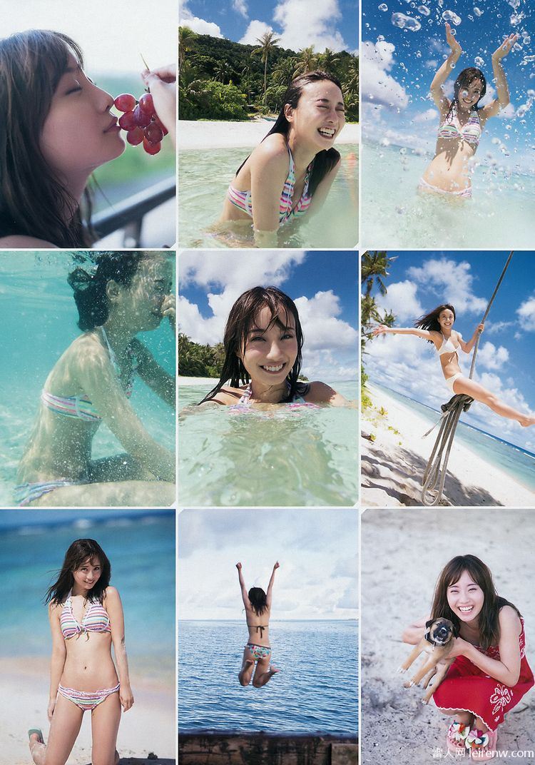 夏日的海边，短发的美女，轻轻海风，纯纯浪漫