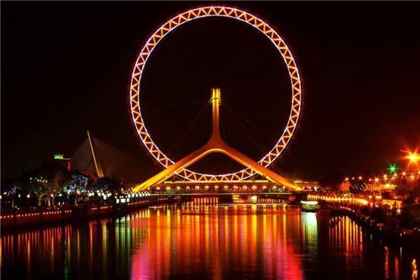 天津市地标建筑TOP10 民园体育场景色超美 天塔位于水中