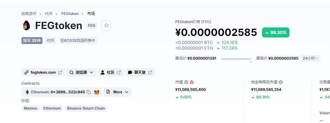 FEG币(猩猩币)值得投资吗,FEG币(猩猩币)有潜力吗
