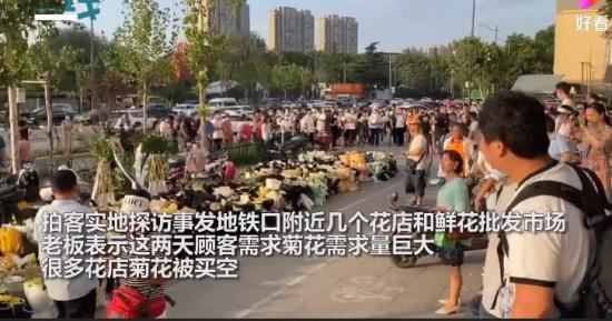 郑州地铁5号线周边菊花被买空 这是什么情况??