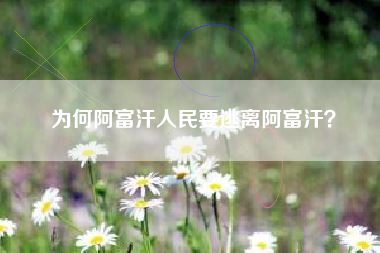 为何阿富汗人民要逃离阿富汗？