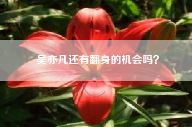 吴亦凡还有翻身的机会吗？