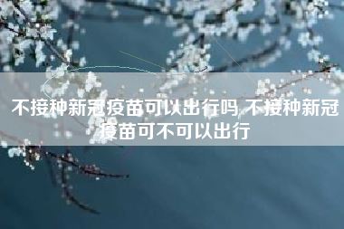 不接种新冠疫苗可以出行吗 不接种新冠疫苗可不可以出行