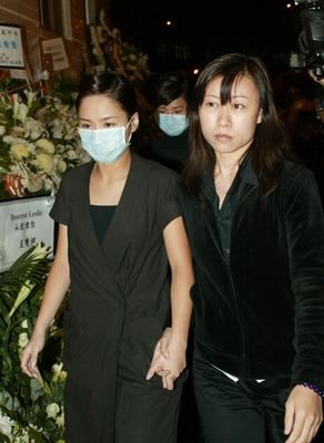 张国荣出殡现场百位大牌明星哀悼（图）