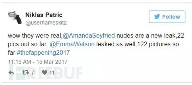 好莱坞艳照门2.0！艾玛·沃森等女星隐私照片遭泄