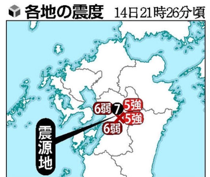 日本熊本县7级地震有点蹊跷（现场照片）