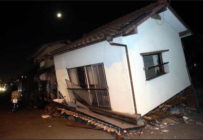 日本熊本县7级地震有点蹊跷（现场照片）