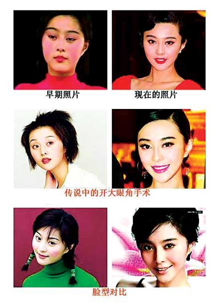 范冰冰整容前后对比照曝光(图)