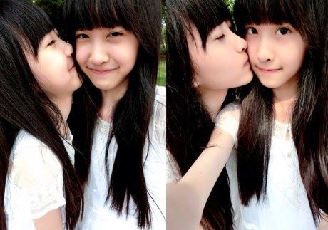 台湾13岁人气双胞胎姐妹海量近照曝光(图)