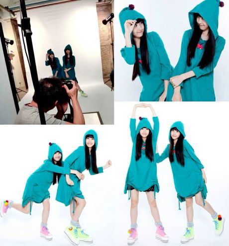 台湾13岁人气双胞胎姐妹海量近照曝光(图)