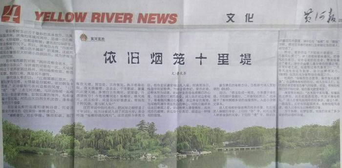《黄河报》散文：依旧烟笼十里堤