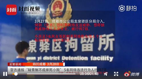 摔死柯基双方均行拘七天,各打五十大板?