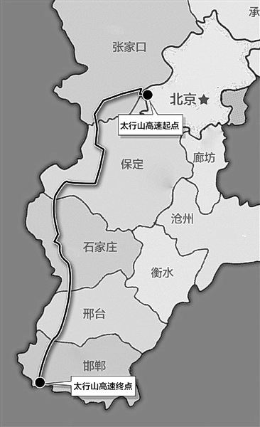 太行山高速示意图