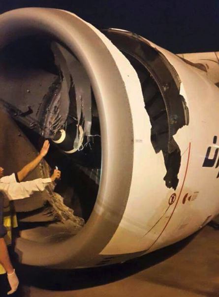东航空客330飞机在悉尼起飞破了一个硕大的洞,这种发动机已发生过多起同样的事故!