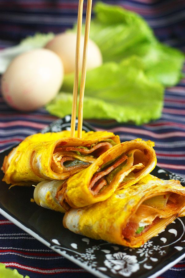 东北街头小吃烤冷面—诱惑的鲜香谗滋味