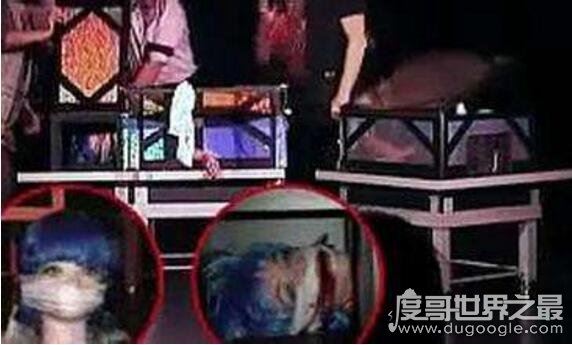世界十大魔术失误现场，电锯魔术失误后将妻子给锯死(视频)