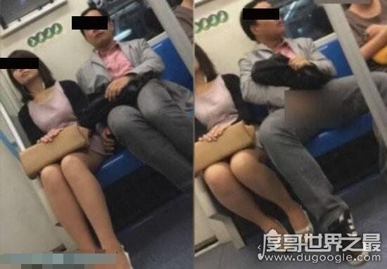 实拍上海地铁猥琐男自慰,对面美女掏出小JJ撸啊撸