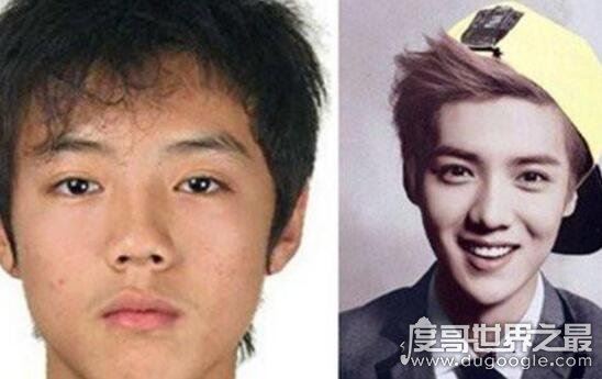 鹿晗整容前照片对比，从小吃可爱多长大的母胎美男