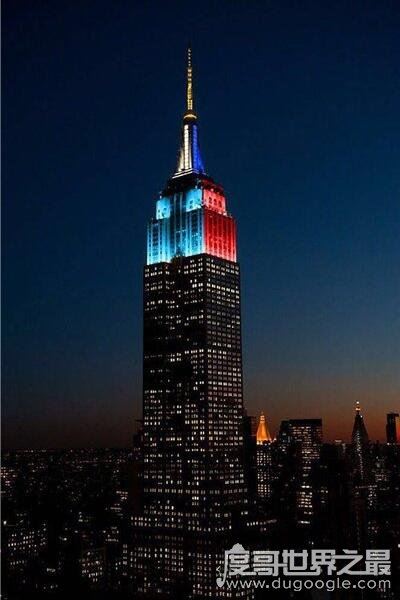 美国的帝国大厦多高，到塔顶总高度为443.7米(共103层)