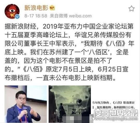 电影八百上映时间是什么时候，因技术原因两次下架(年底有望上映)