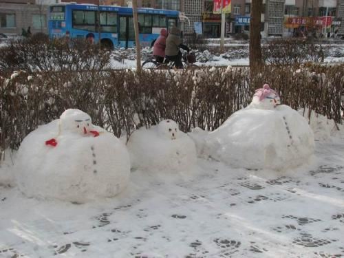 肢体雪人的悬疑案件,真人真头堆做的雪人(胆小勿入)