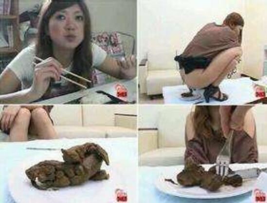 史上最恶心的宴席日本屎宴，少女现拉屎给你吃还是热的