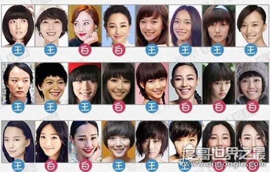 白百合和王珞丹对比图，长得太像了傻傻分不清楚