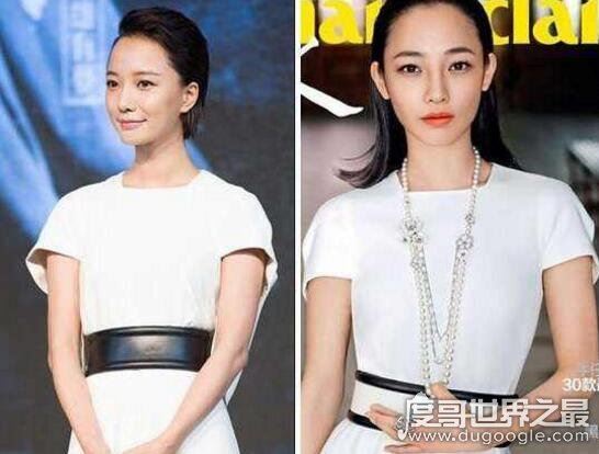 白百合和王珞丹对比图,长得太像了傻傻分不清楚