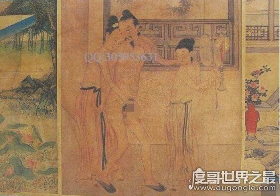 最早的春宫图春宵秘戏图，唐玄宗大战杨贵妃还让人围观
