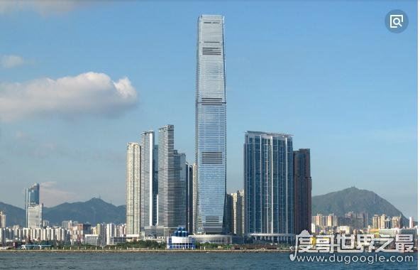 中国香港最高楼，环球贸易广场高约500米