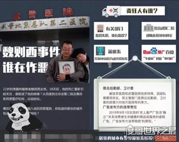 魏则西事件始末详解，百度推广武总二院实际是莆田系作孽