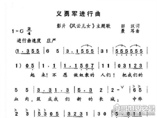 义勇军进行曲是哪部电影的主题曲,电影《风云儿女》主题曲