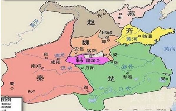 战国七雄地图古今对比,战国七雄是哪七国(我是楚国人)