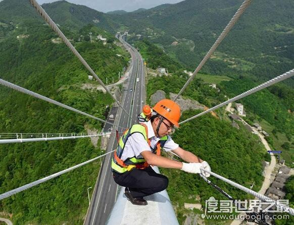曾经的世界第一高桥，四渡河大桥(长1365米/落差高达650米)