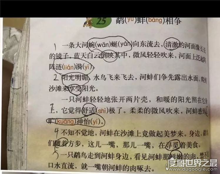 小学生质疑鹬蚌相争，嘴巴都被夹住了它们怎么说话的