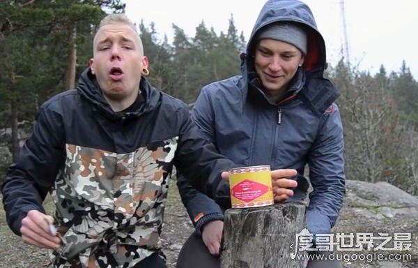 鲱鱼罐头狗吐了的视频，狗狗只是闻了一下(吐出早饭)