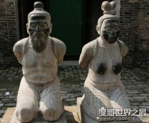 秦桧墓跪的5个人是谁，岳飞墓前奸臣秦桧夫妇跪像