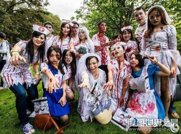 现实版生化危机：墨尔本僵尸节，墨尔本街头遭“僵尸”围城